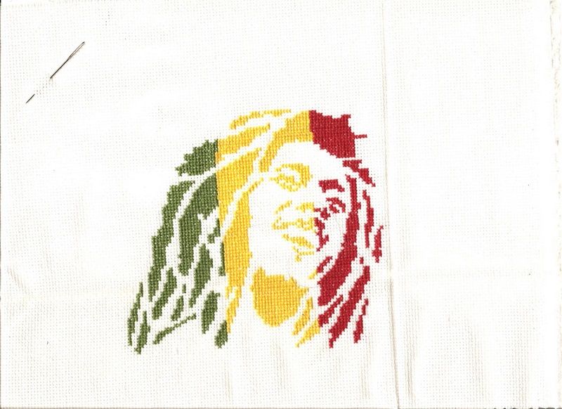 grille point de croix bob marley