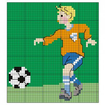 grille point de croix gratuite foot