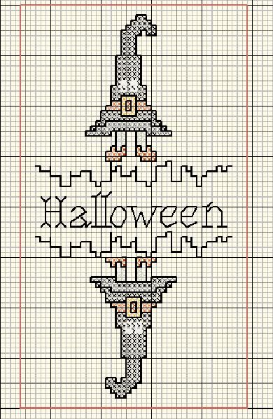 grille point de croix halloween