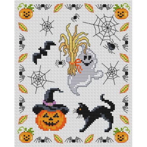 grille point de croix halloween