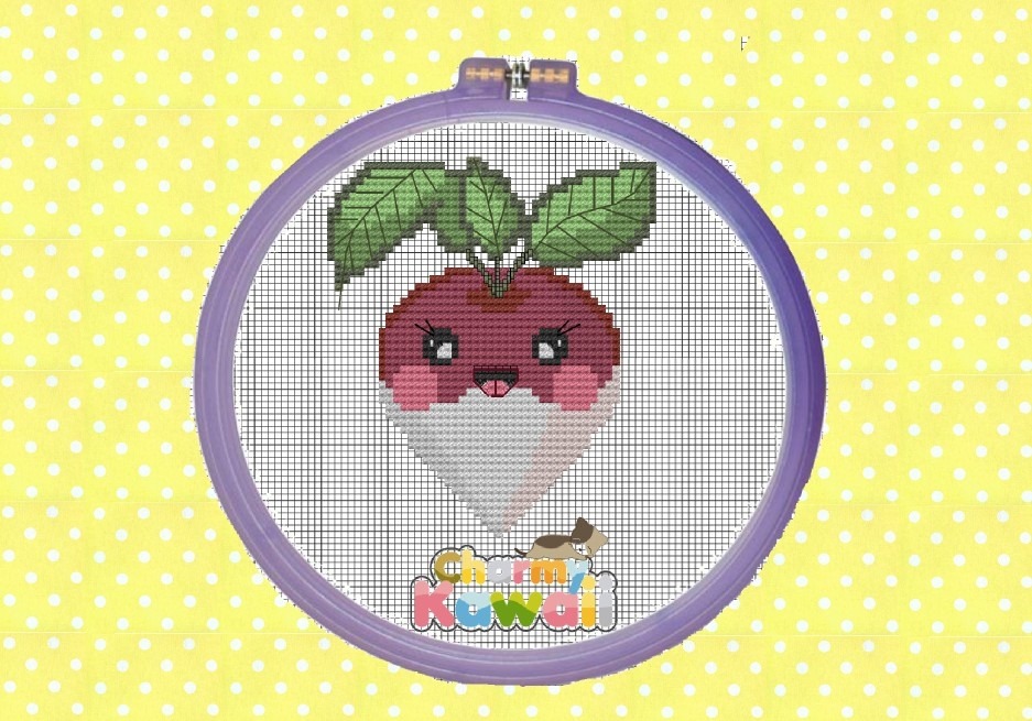 grille point de croix kawaii