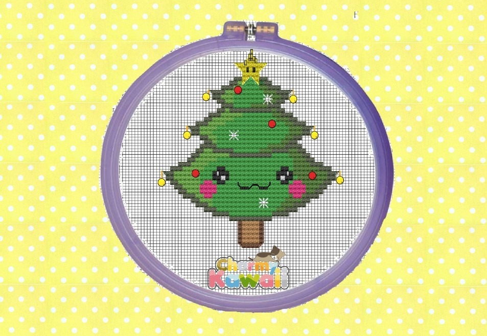 grille point de croix kawaii