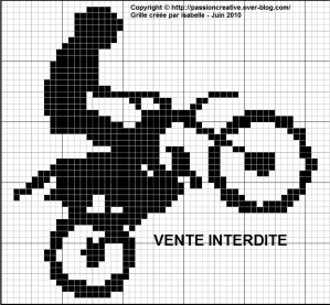 grille point de croix moto