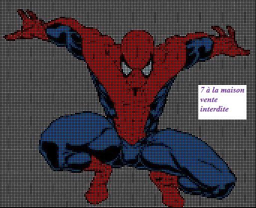 grille point de croix spiderman