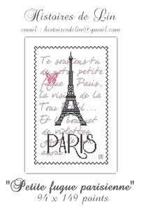 grille point de croix tour eiffel gratuit