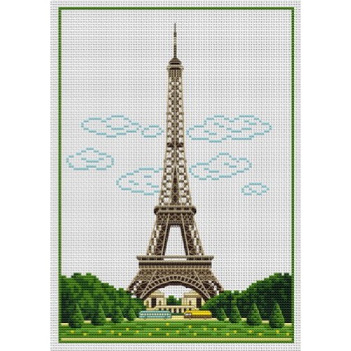 grille point de croix tour eiffel gratuit