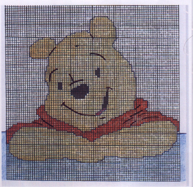 grille point de croix winnie l ourson naissance