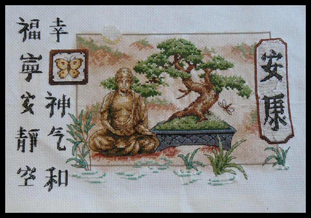 grille point de croix bouddha gratuite