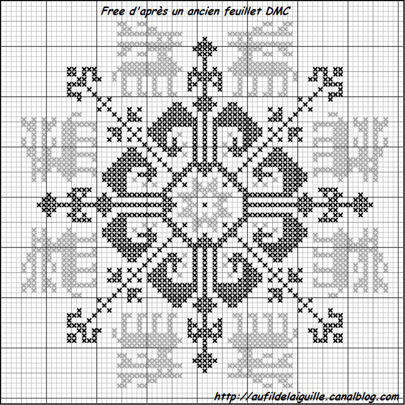 grille point de croix hiver