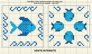 grille point de croix poisson