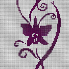 grille point de croix violette gratuite