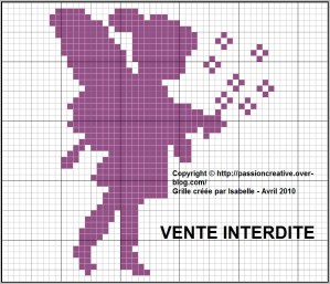 grille point de croix violette gratuite