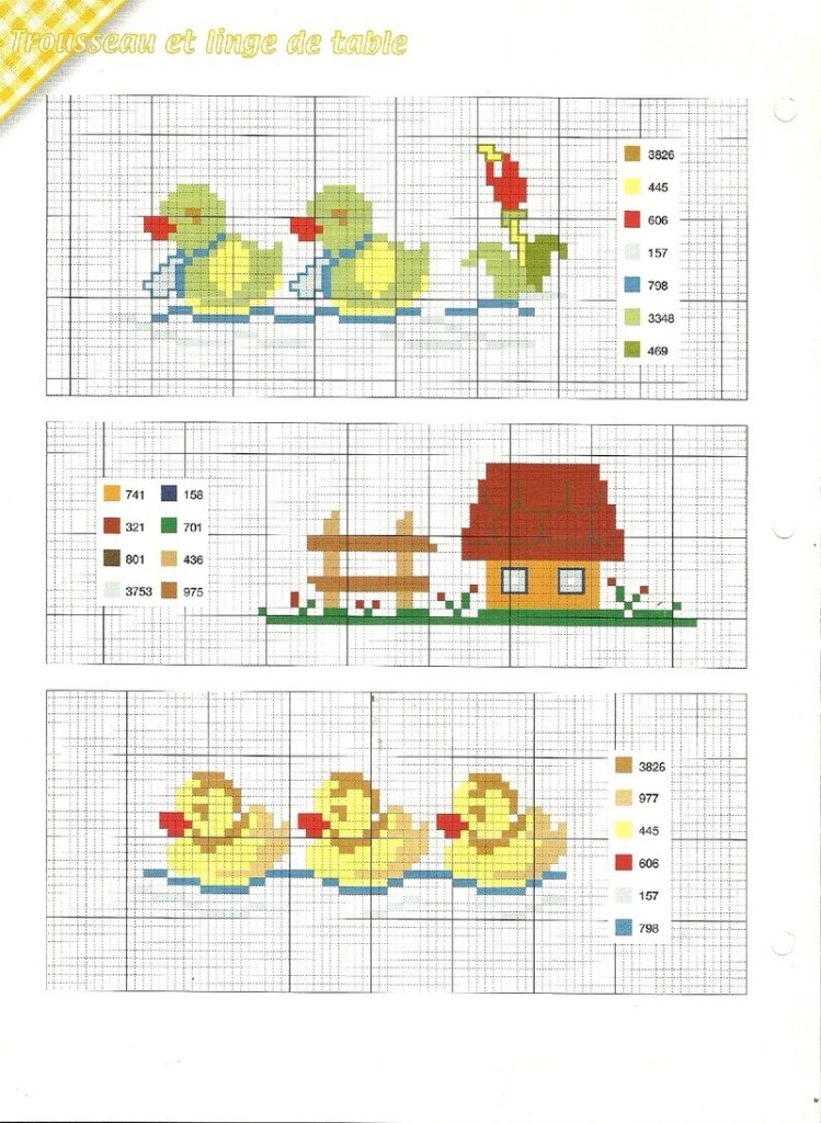 motif point de croix pour bavoir bebe