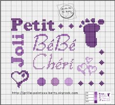 point de croix bebe pinterest