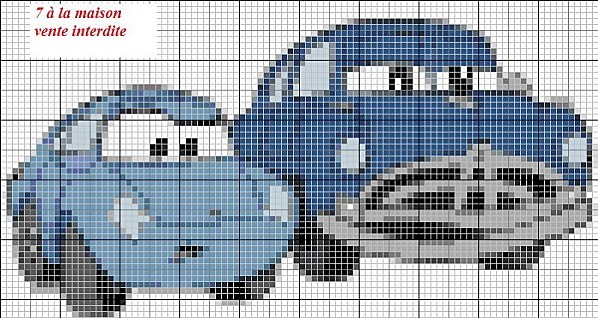 point de croix cars
