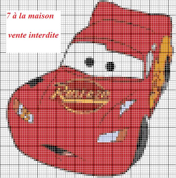 point de croix cars