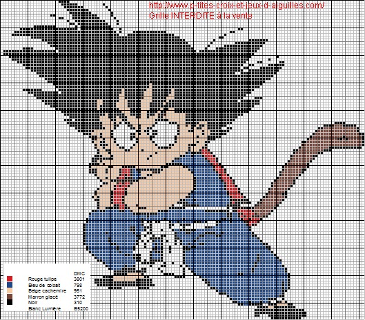 point de croix dragon ball z
