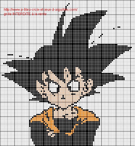 point de croix dragon ball z