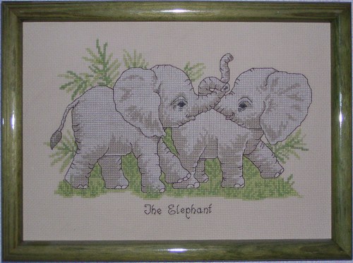 point de croix elephant