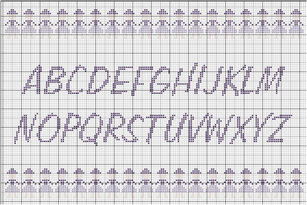 point de croix gratuit alphabet