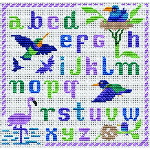 point de croix gratuit alphabet