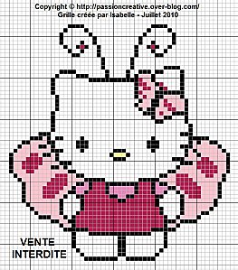 point de croix hello kitty grille gratuite