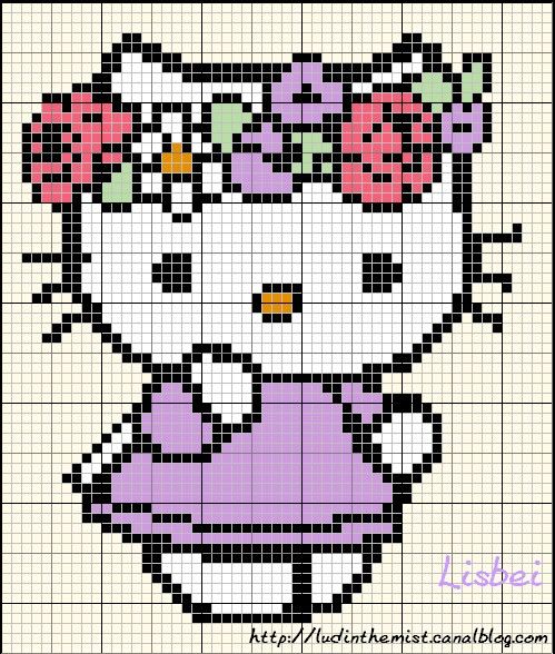 point de croix hello kitty grille gratuite