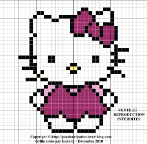 point de croix hello kitty grille gratuite
