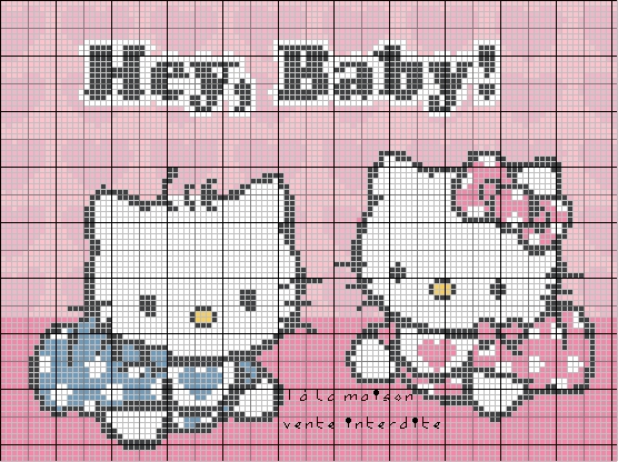 point de croix hello kitty grille gratuite