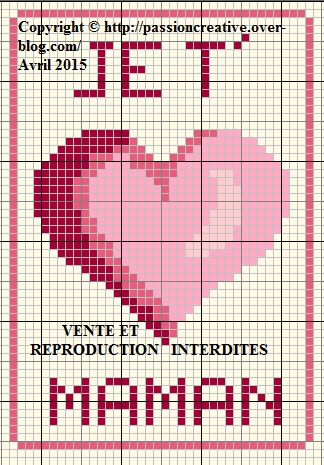 point de croix je t aime