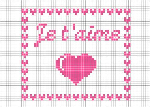 point de croix je t aime