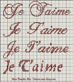 point de croix je t aime