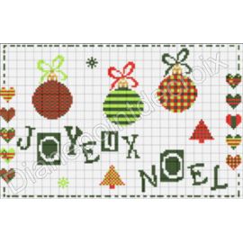 point de croix joyeux noel
