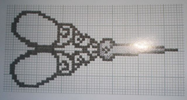 grille point de croix etui a ciseaux
