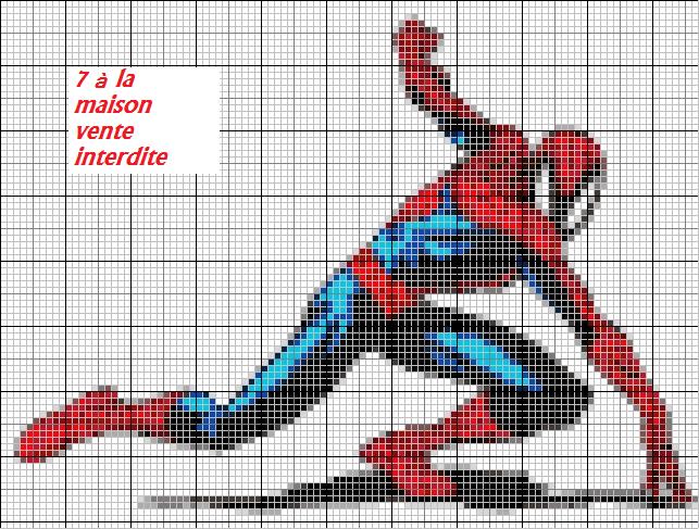 grille point de croix spiderman gratuite