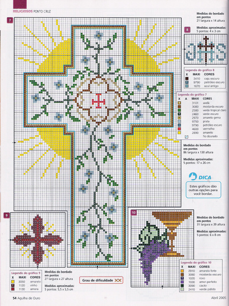 motif point de croix communion