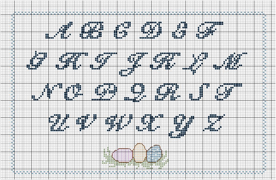 grille point de croix alphabet minuscule