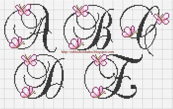 grille point de croix alphabet minuscule