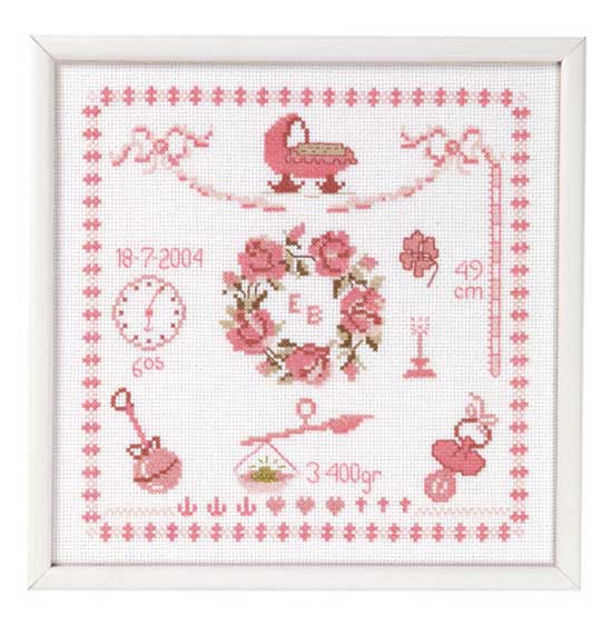 grille point de croix bebe fille