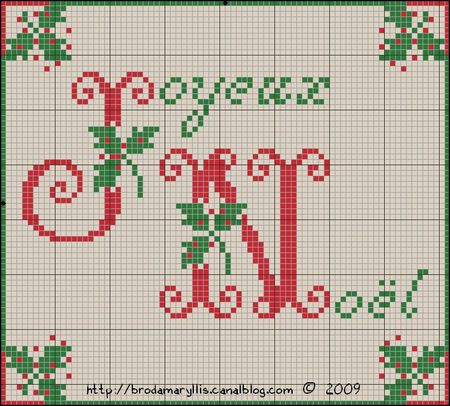 motif point de croix noel gratuit