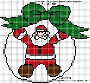 motif point de croix noel gratuit