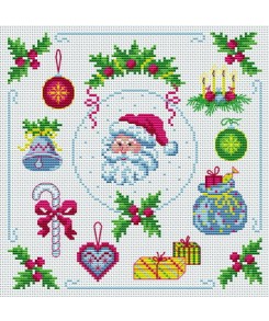 motif point de croix noel gratuit