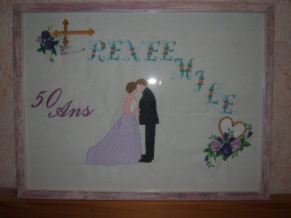 point de croix 50 ans de mariage