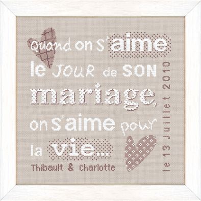 point de croix 50 ans de mariage