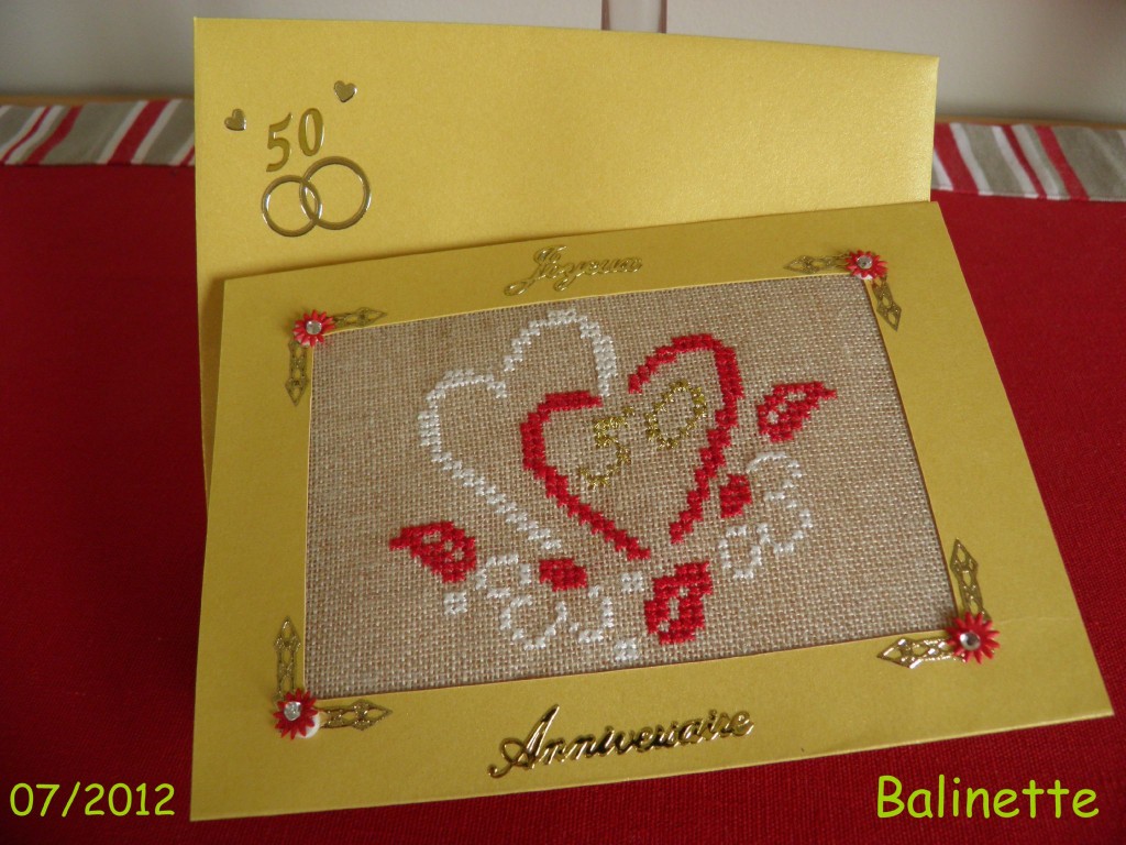 point de croix 50 ans de mariage