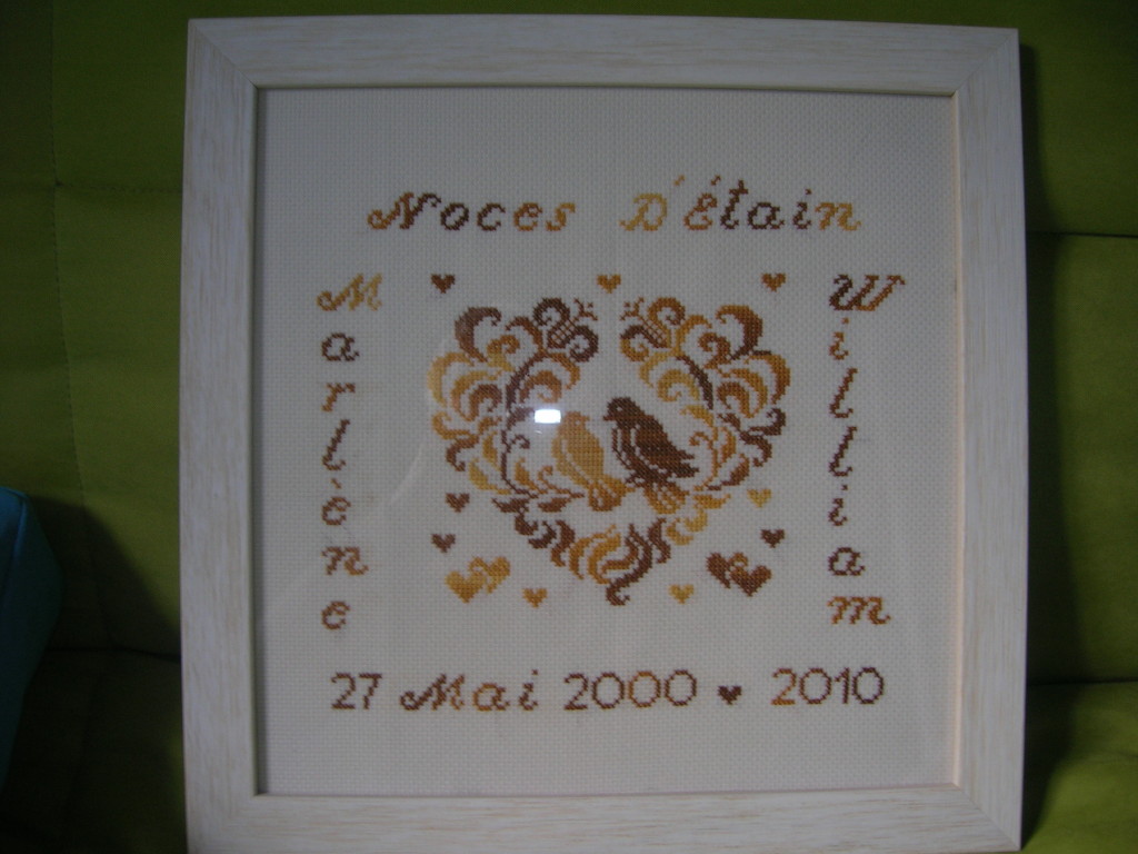 point de croix 50 ans de mariage