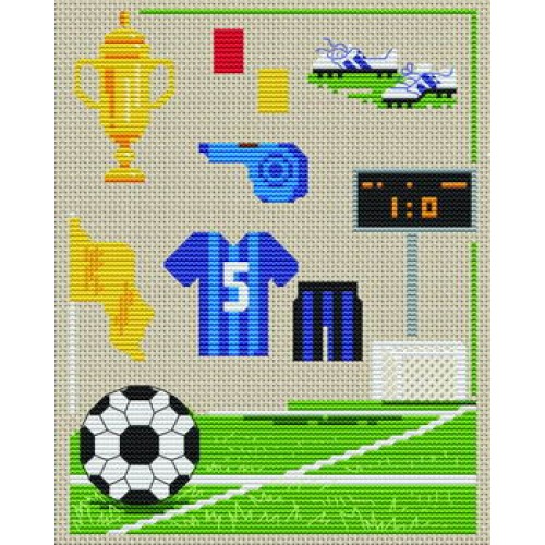 point de croix football