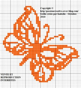 point de croix gratuit papillon