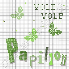 point de croix gratuit papillon