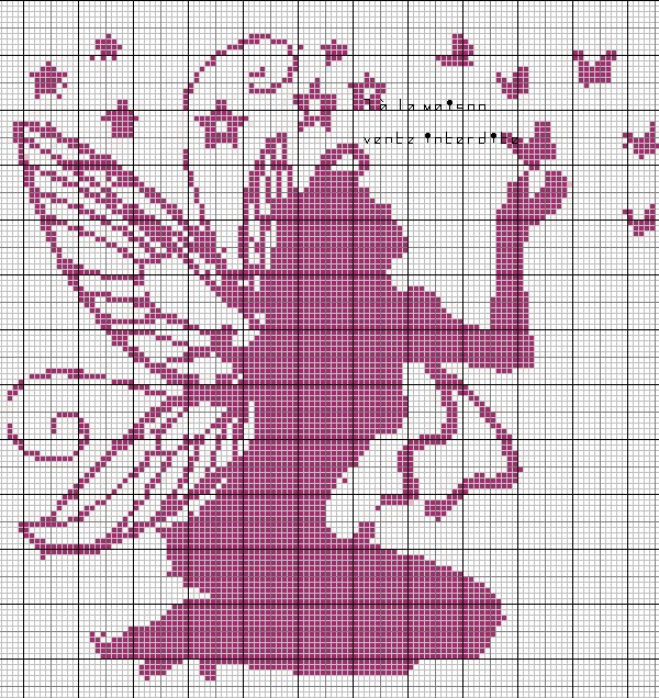 point de croix gratuit papillon